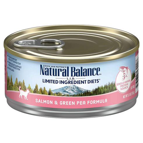 Natural Balance L.I.D. Limited Ingredient Diets Salmon & Green Pea Formula Wet Cat Food 5.5oz - Poudre Pet and Feed Supply